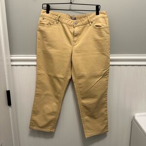 Women’s JJill yellow stretch crop jeans-size 10P